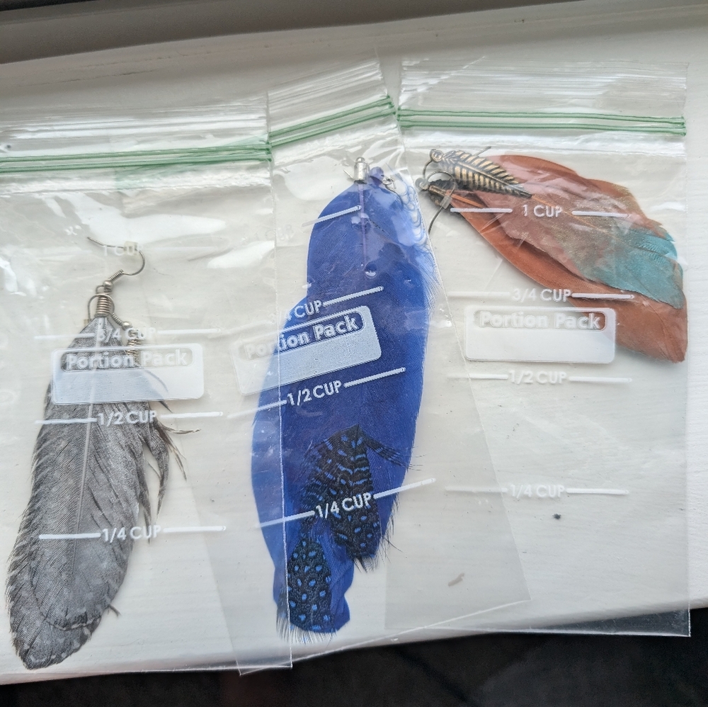 DONATING FRIDAY Bundle of Feather earrings